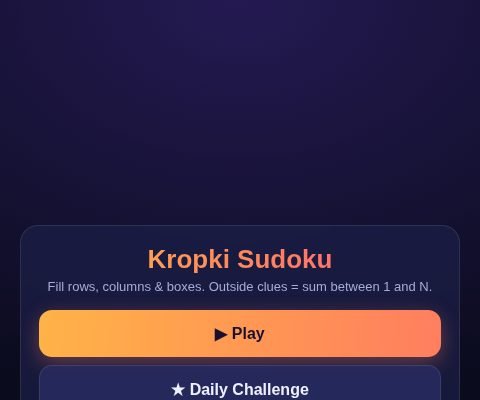 Kropki Sudoku